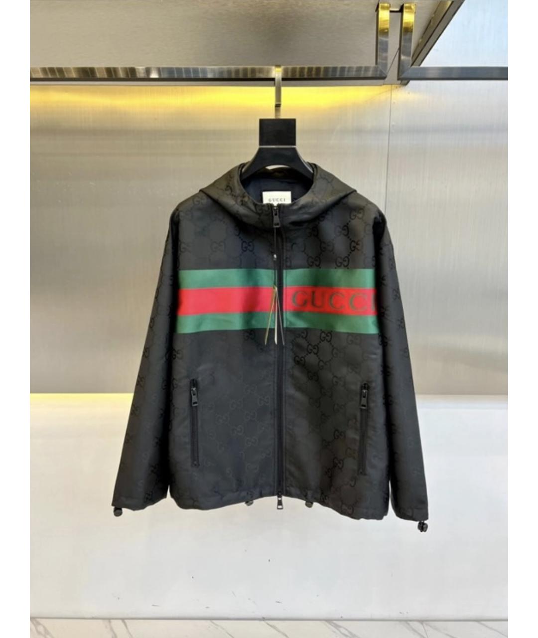 GUCCI Черная полиэстеровая куртка, фото 10
