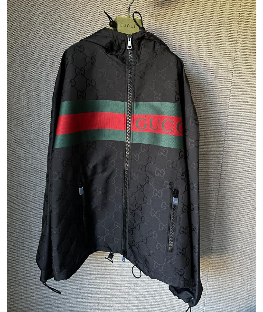 GUCCI Черная полиэстеровая куртка, фото 2