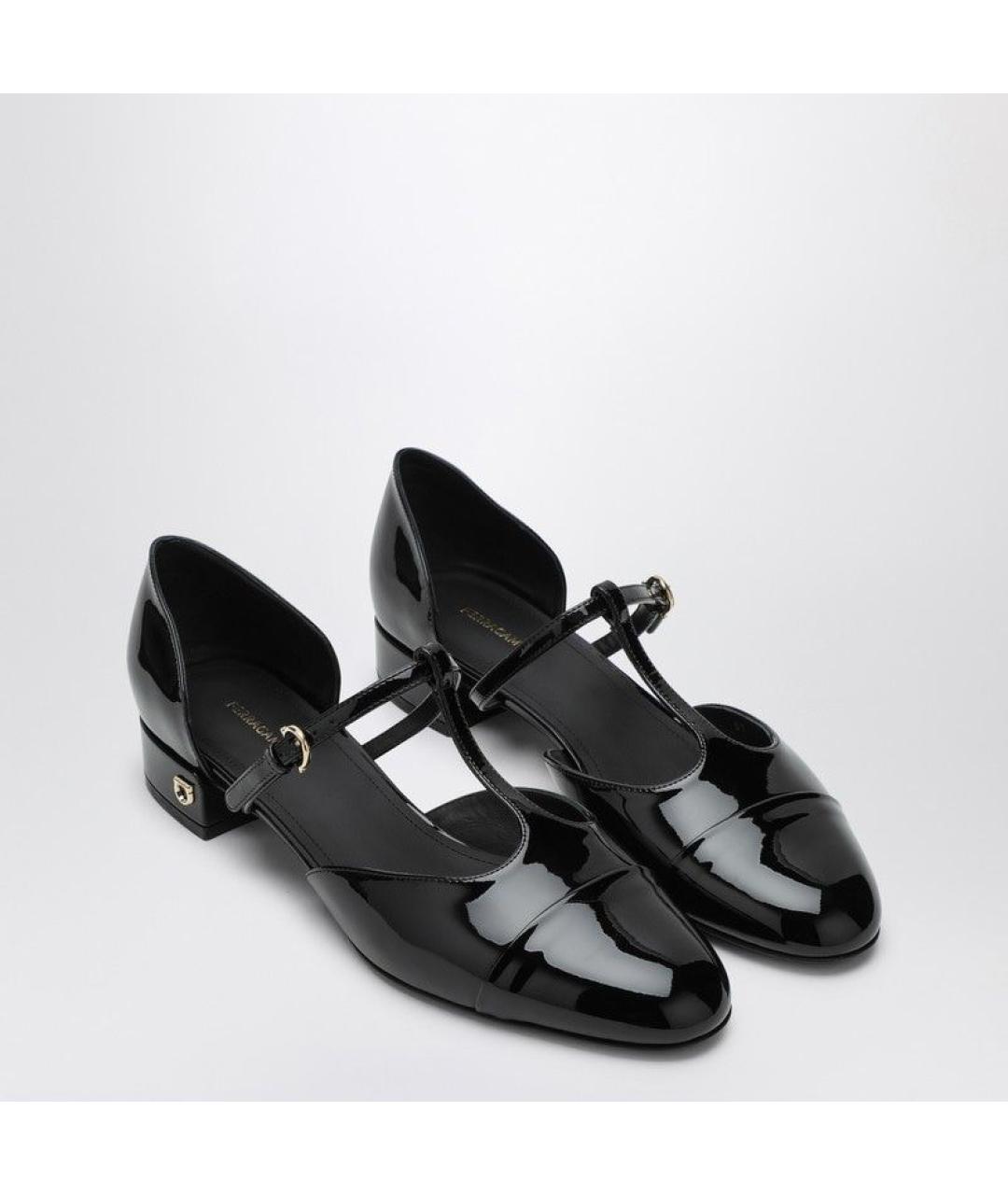 FERRAGAMO Черные кожаные туфли, фото 2