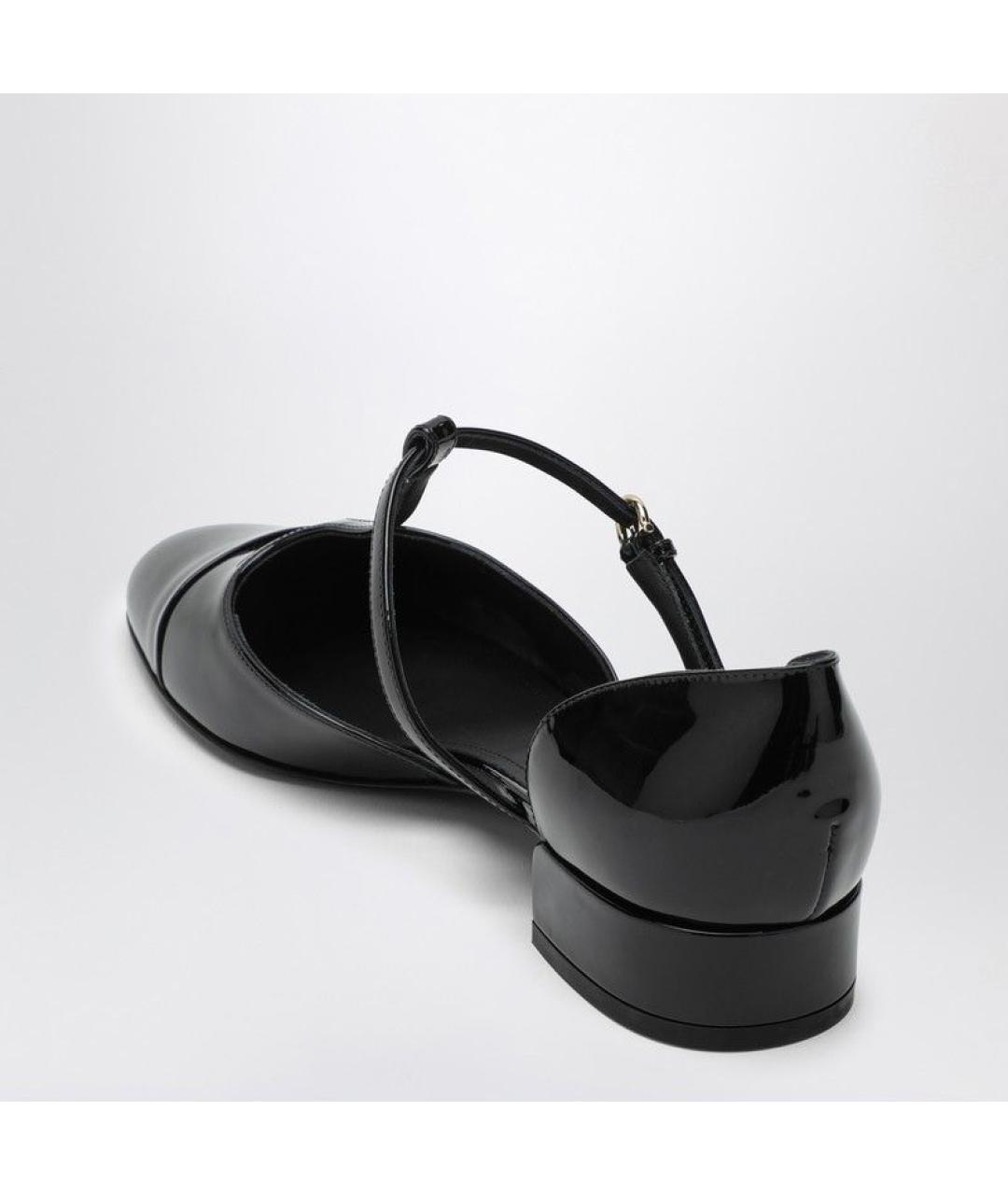FERRAGAMO Черные кожаные туфли, фото 4
