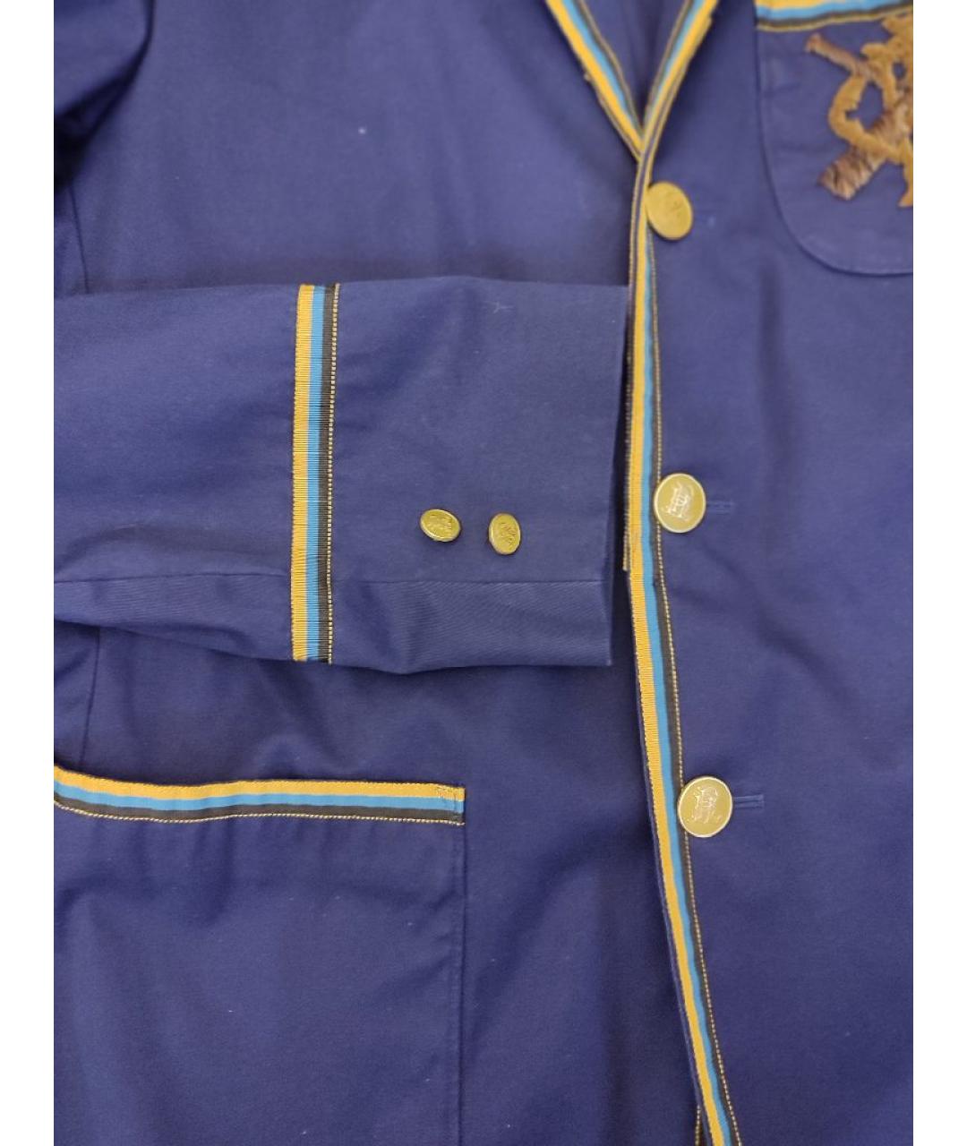 POLO RALPH LAUREN Темно-синий хлопковый пиджак, фото 5
