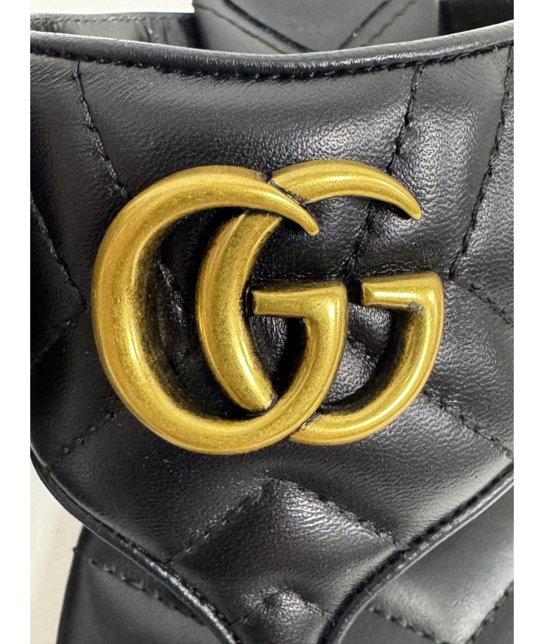 GUCCI Черные кожаные мюли, фото 5