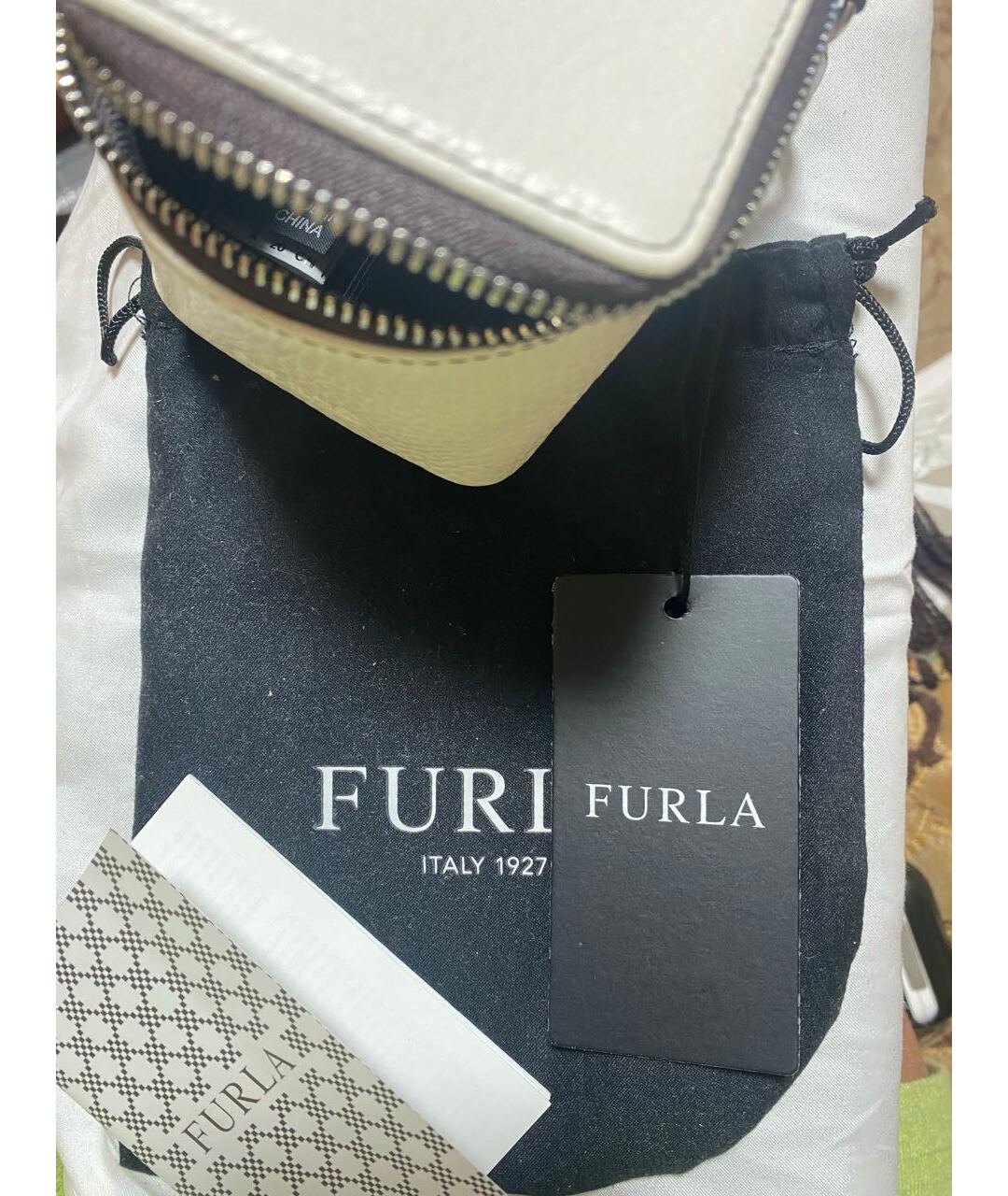 FURLA Белый кожаный кошелек, фото 5