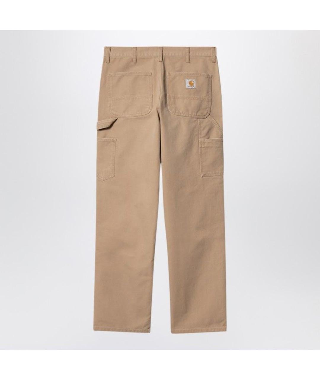 CARHARTT WIP Бежевые хлопковые повседневные брюки, фото 2