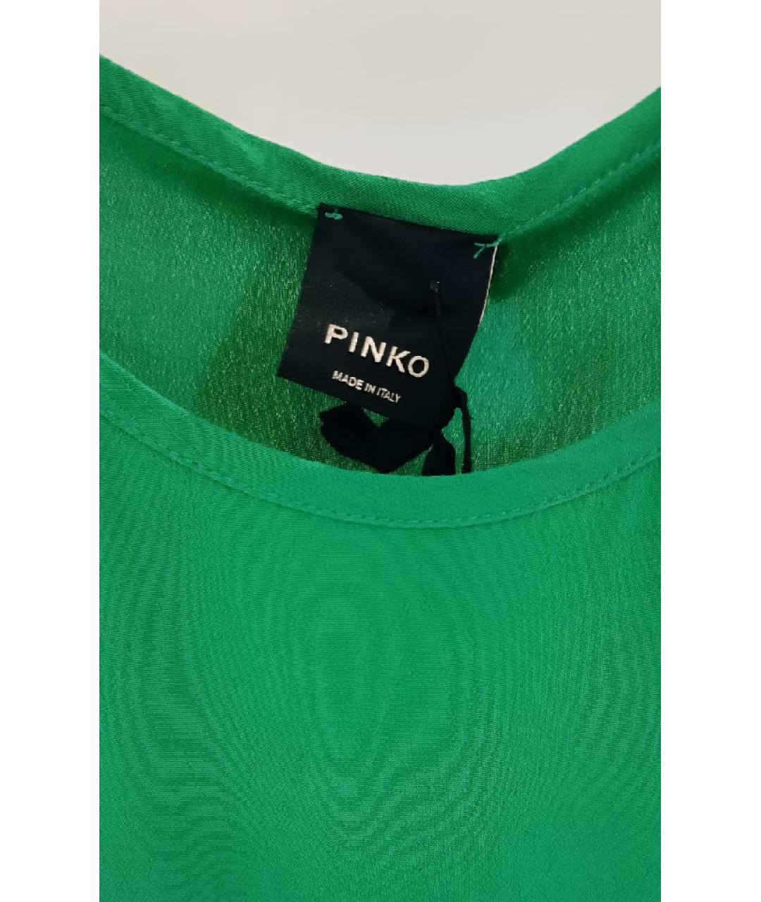 PINKO Зеленые вискозное повседневное платье, фото 4