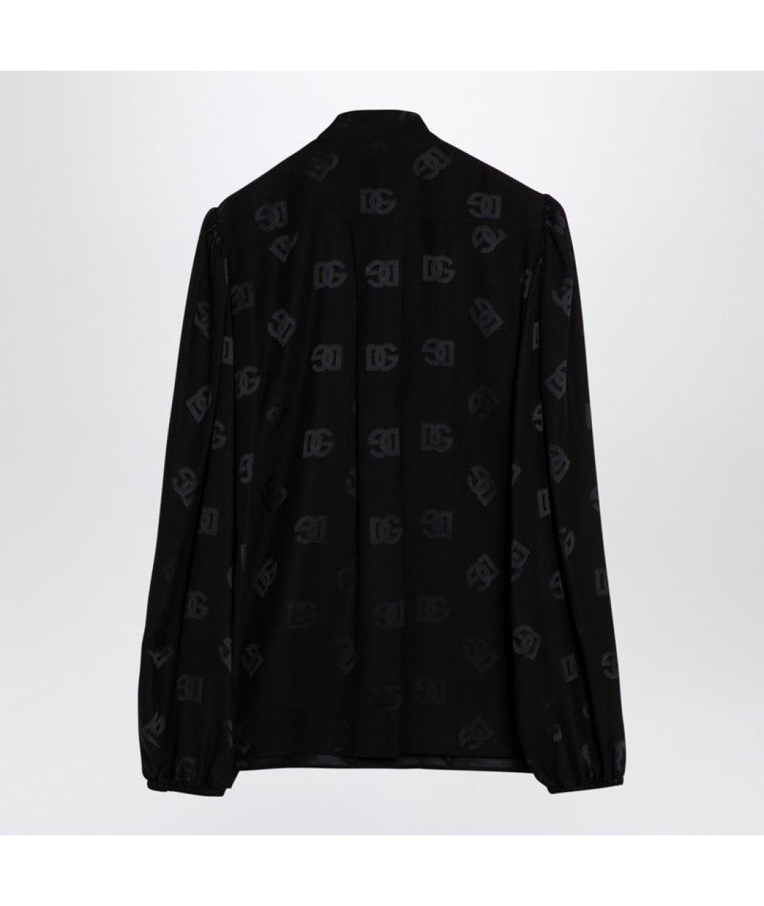DOLCE&GABBANA Черная шелковая блузы, фото 2
