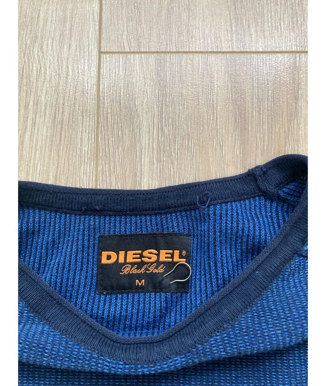 DIESEL BLACK GOLD Синий хлопковый джемпер / свитер, фото 4