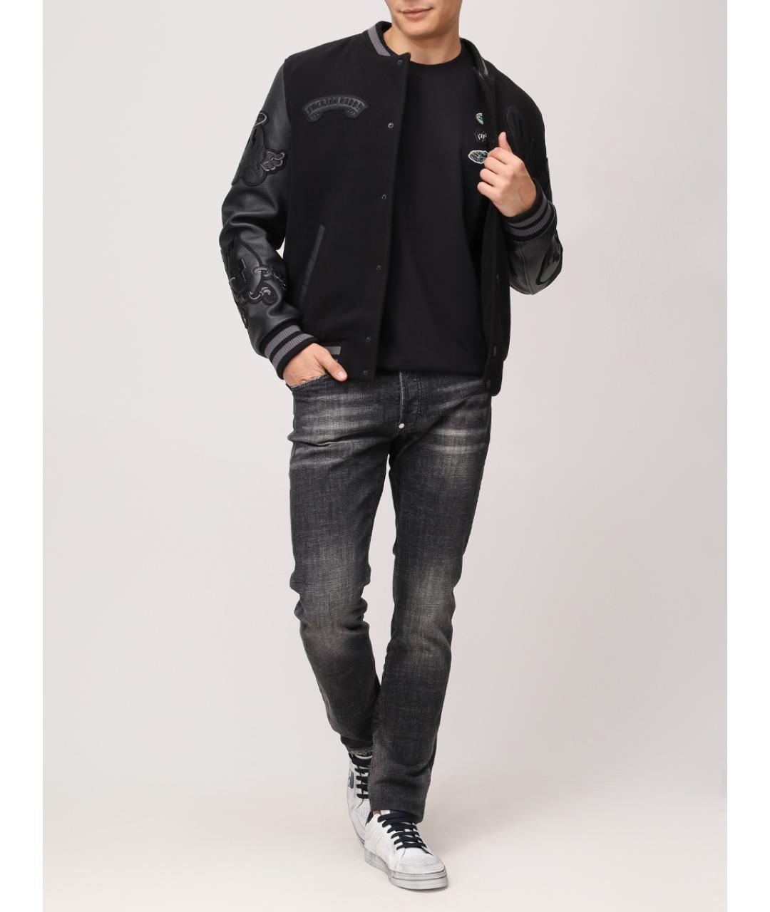 PHILIPP PLEIN Черная хлопковая футболка, фото 2