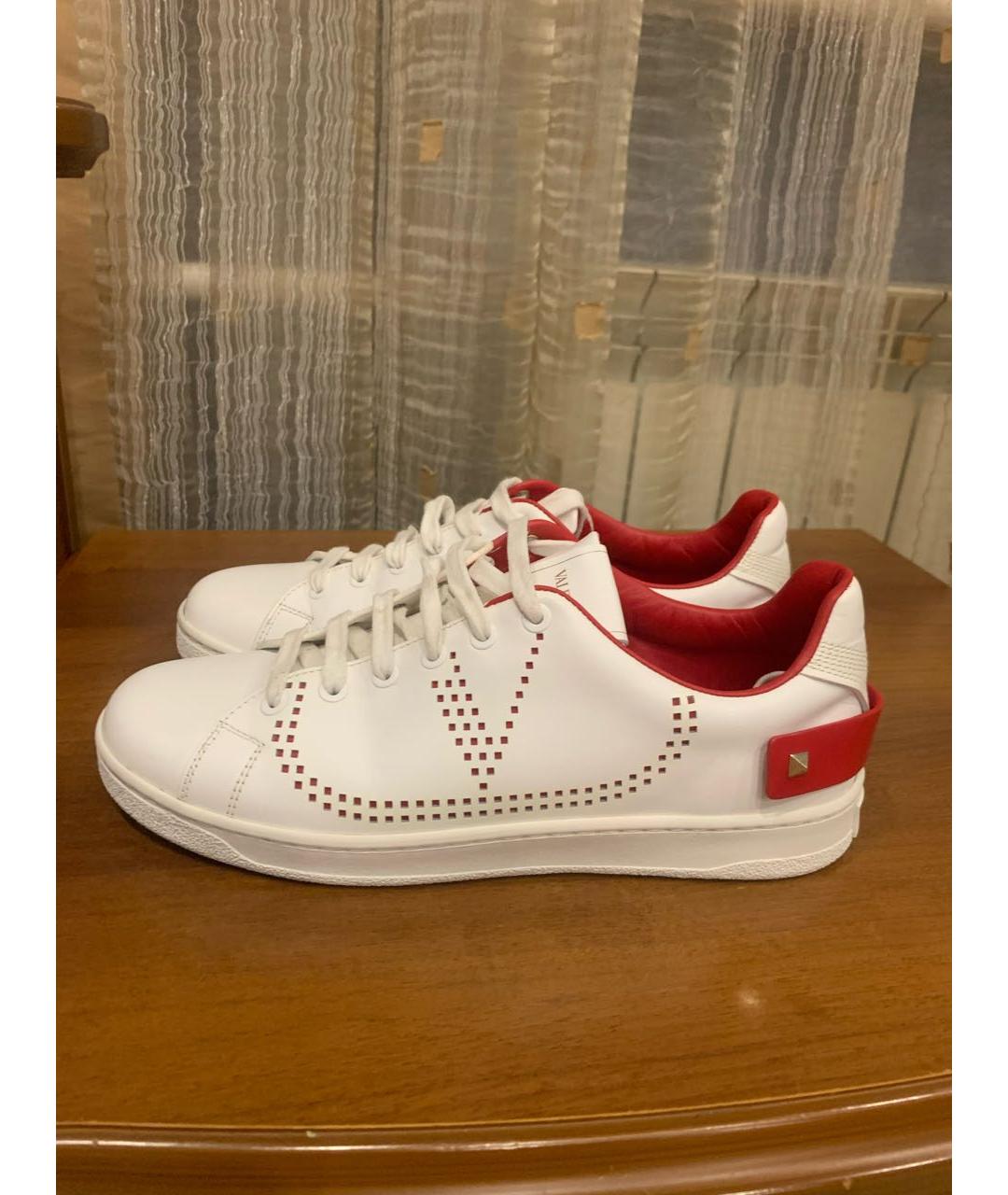 VALENTINO Белые кожаные кеды, фото 5