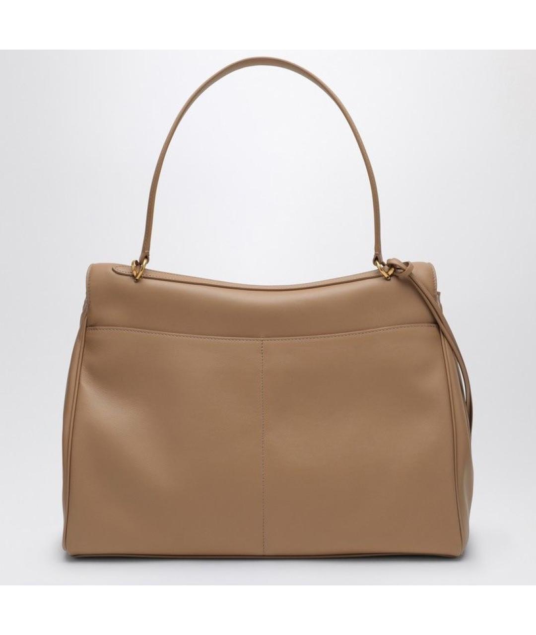 BALENCIAGA Бежевая кожаная сумка тоут, фото 3