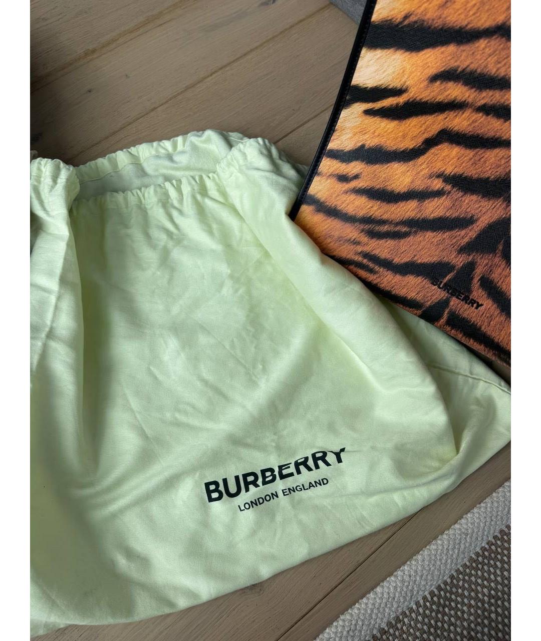 BURBERRY Кожаная сумка тоут, фото 5