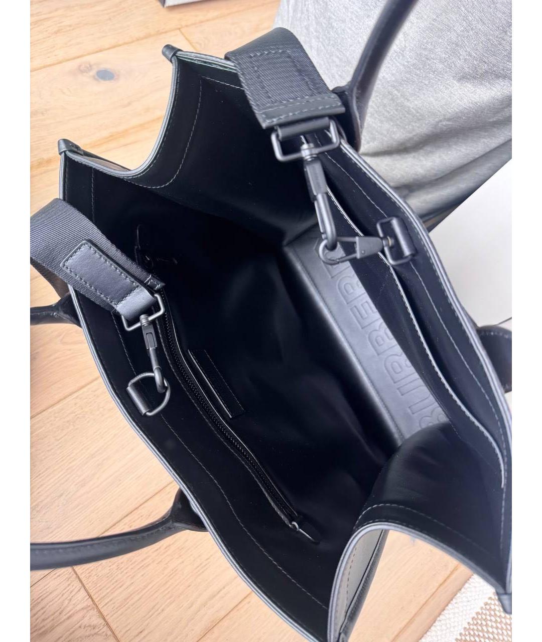 BURBERRY Кожаная сумка тоут, фото 4