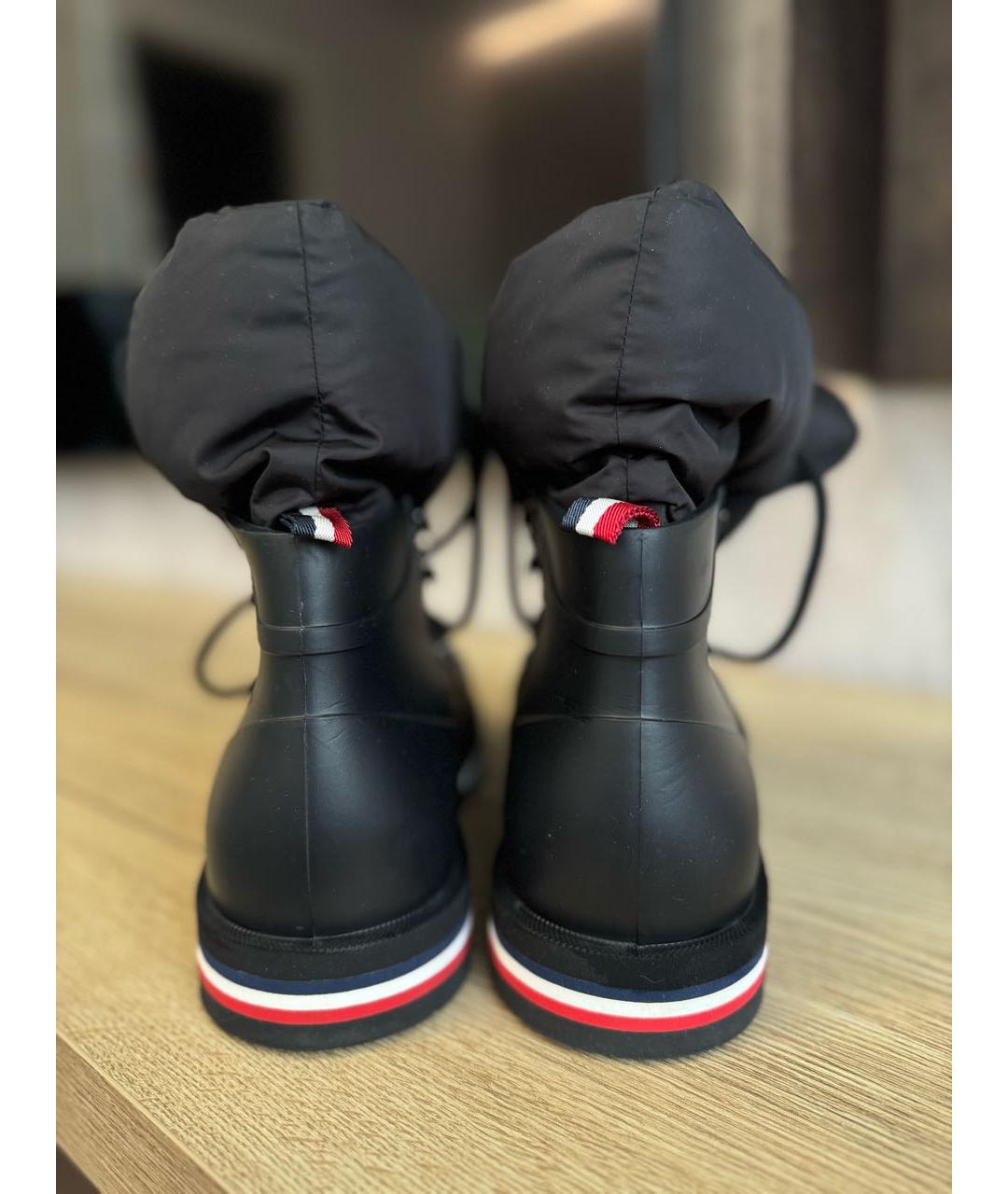 MONCLER Черные резиновые ботинки, фото 4