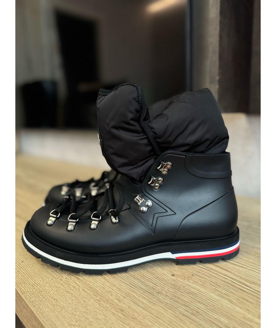 MONCLER Черные резиновые ботинки, фото 5