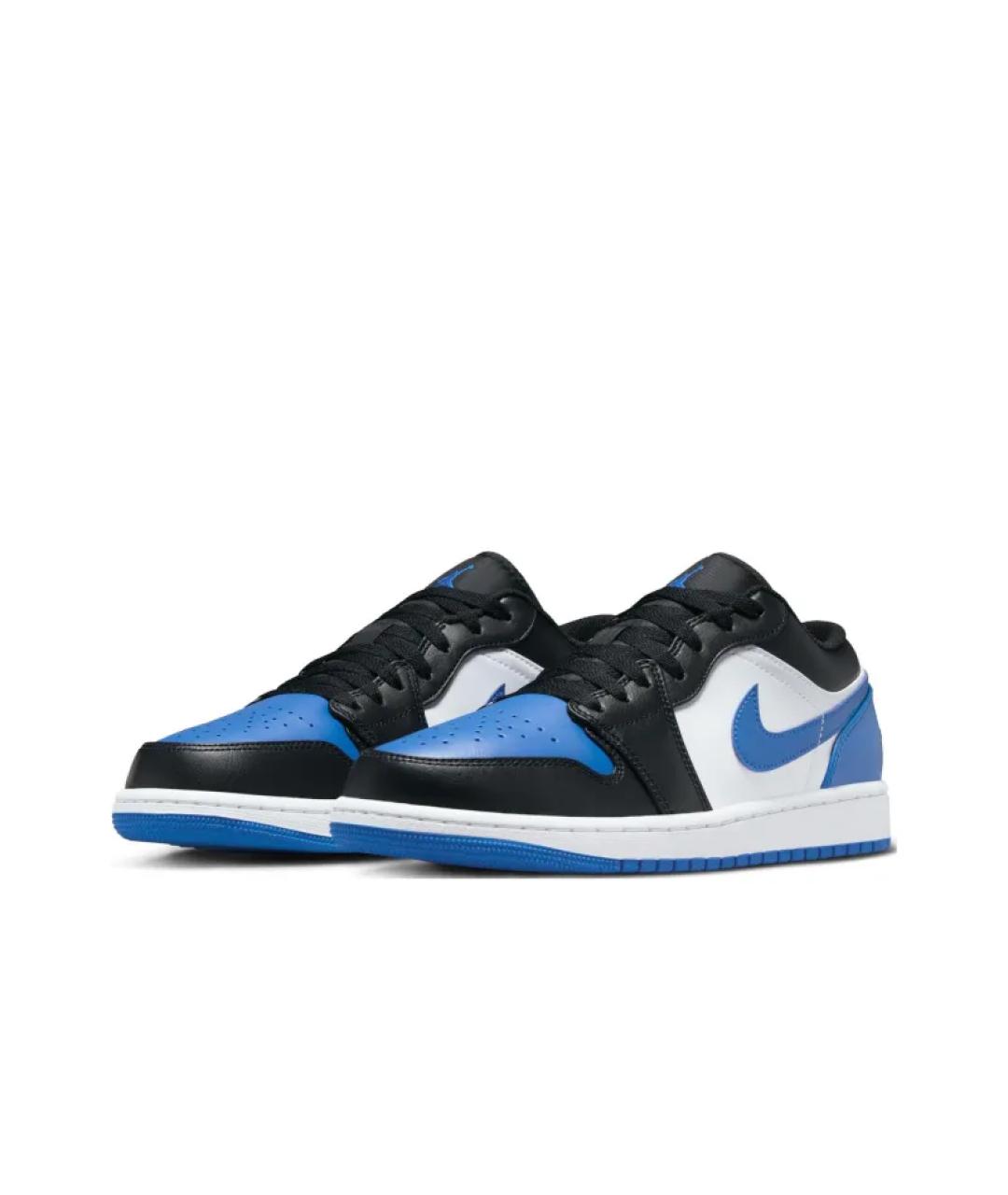 NIKE Синие кожаные низкие кроссовки / кеды, фото 2