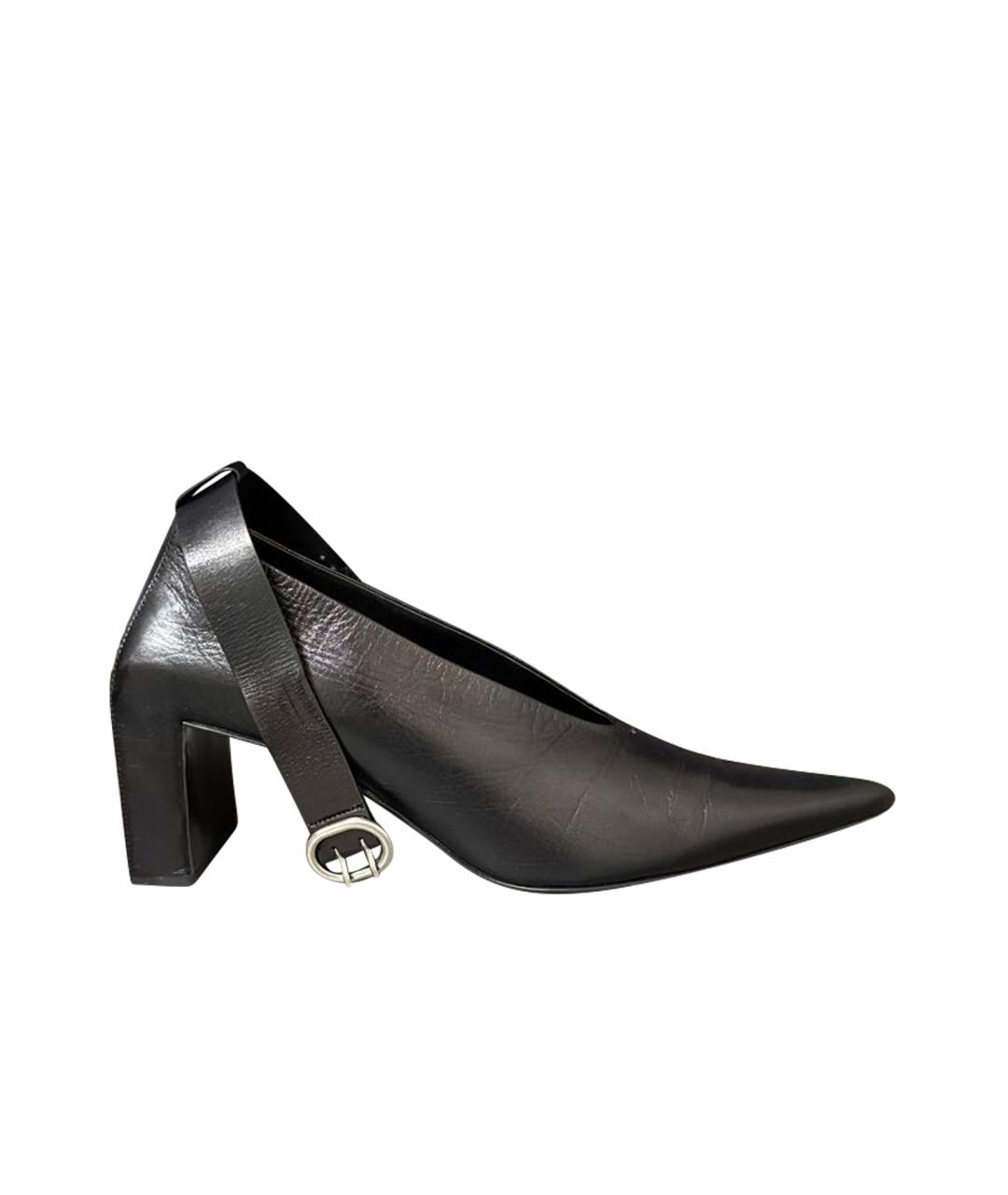 JIL SANDER Черные кожаные туфли, фото 1