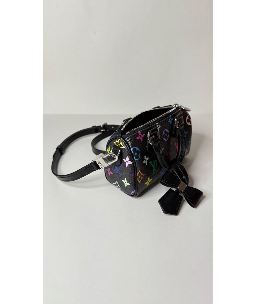 LOUIS VUITTON Черная кожаная сумка с короткими ручками, фото 2