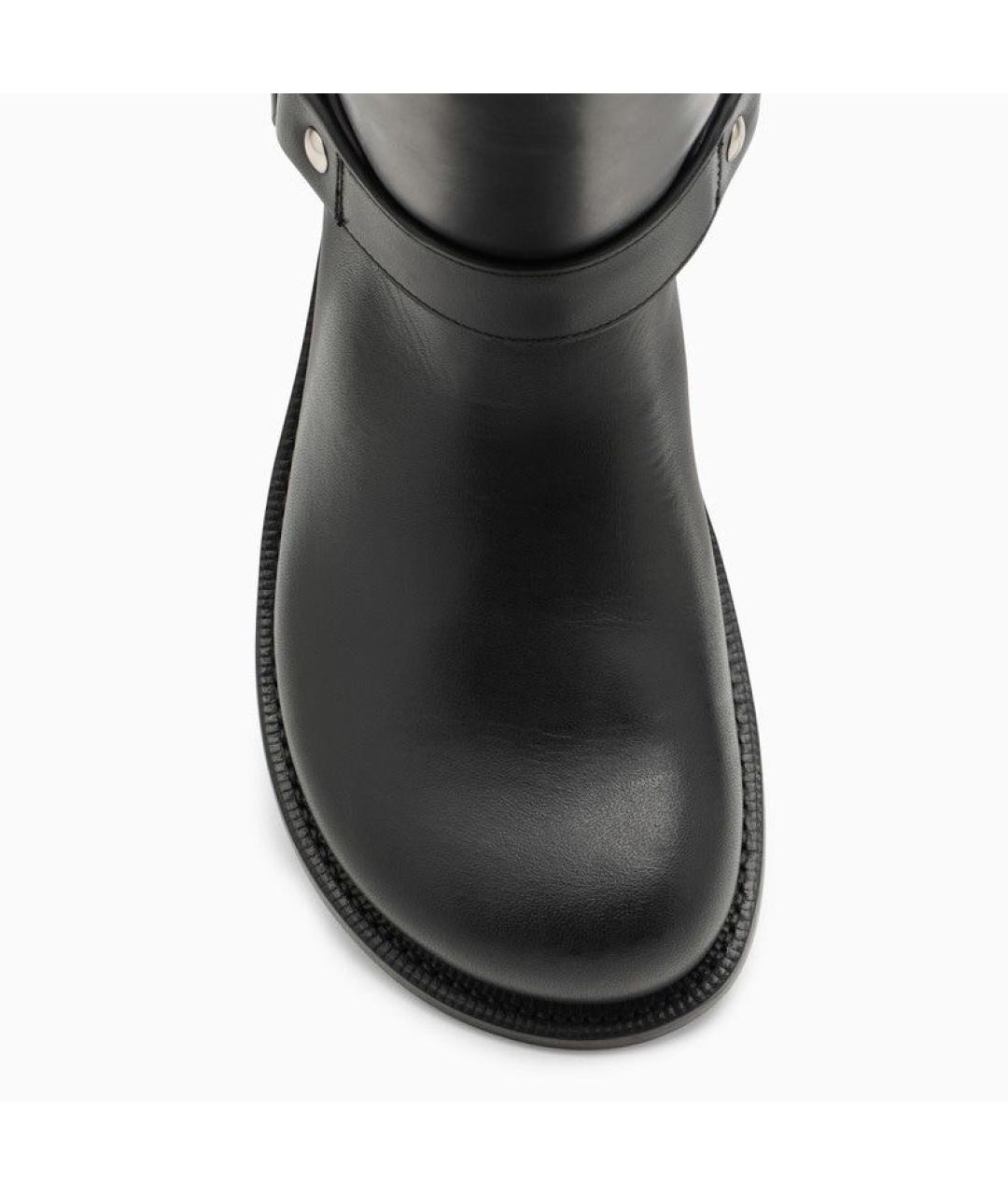 LOEWE Черные кожаные полусапоги, фото 3