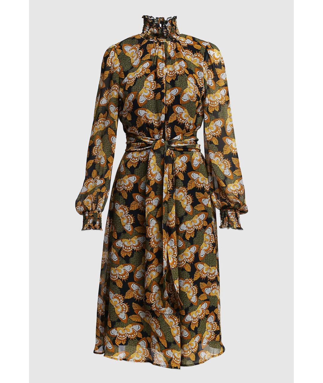 MAX MARA Коричневое вискозное повседневное платье, фото 8