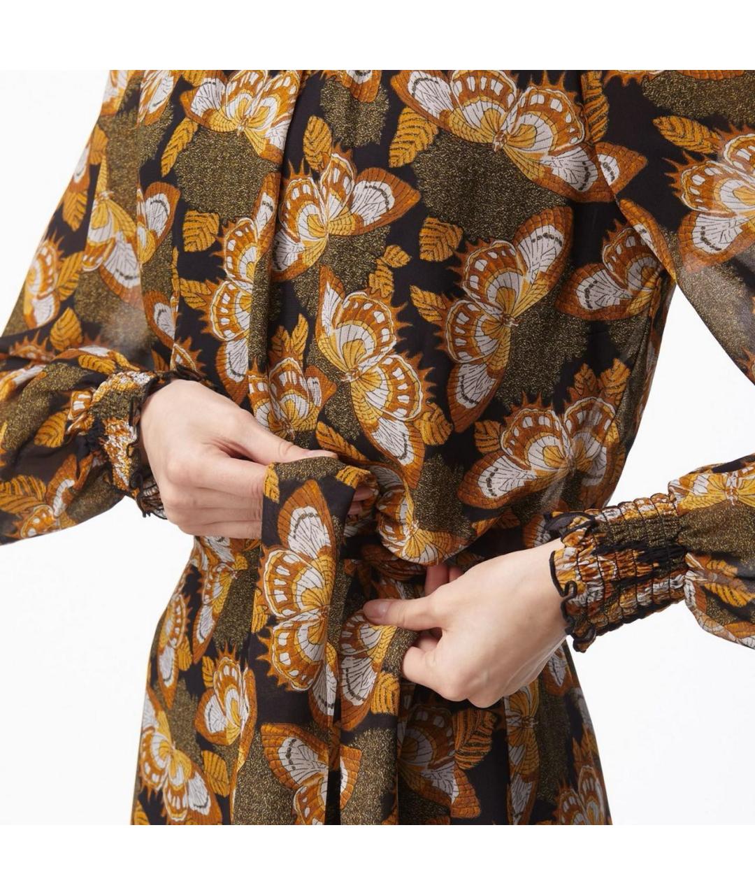 MAX MARA Коричневое вискозное повседневное платье, фото 4