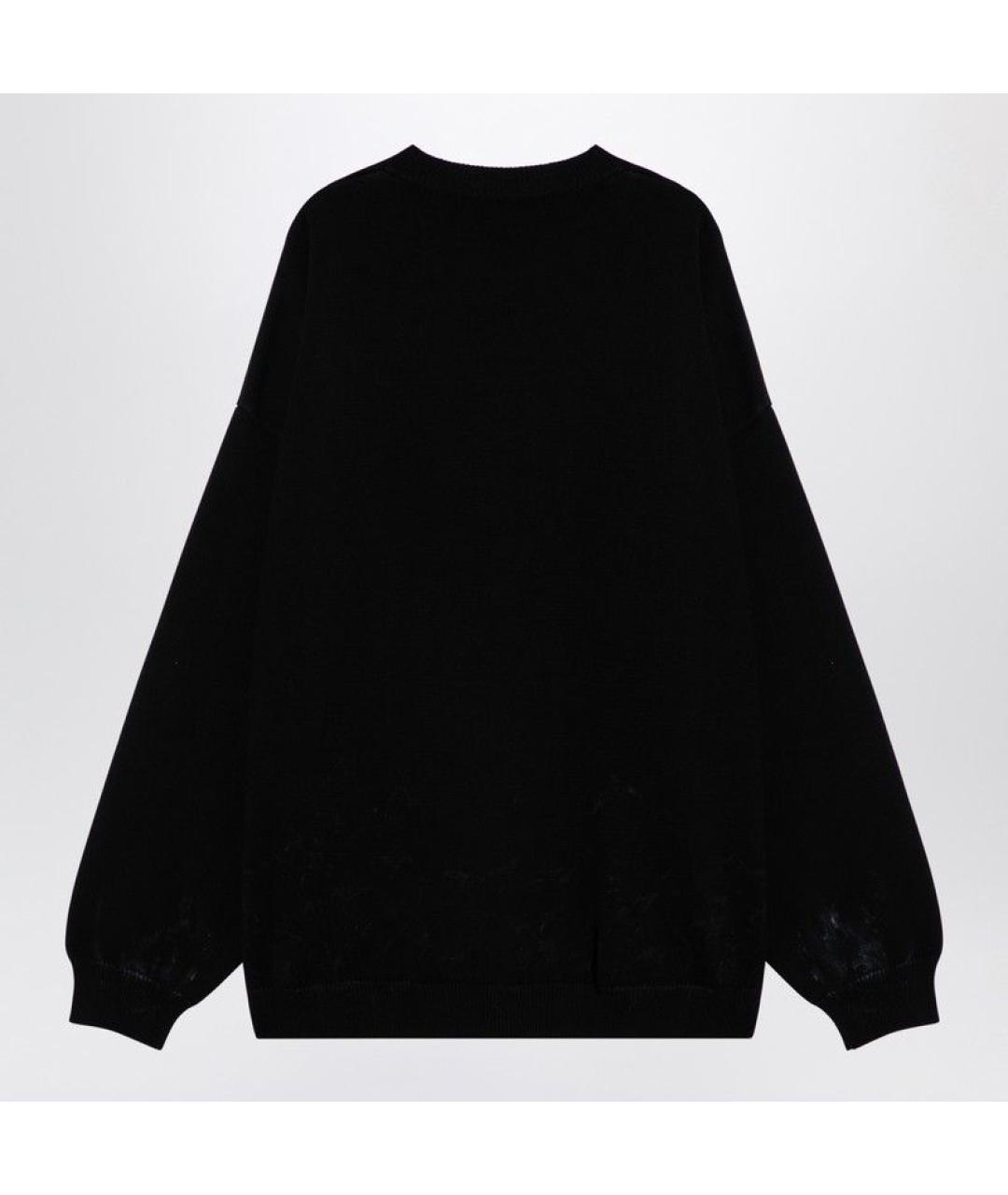 BALENCIAGA Черный хлопковый джемпер / свитер, фото 2