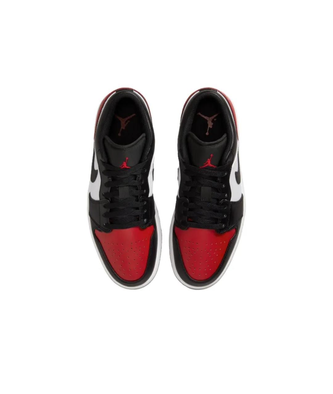 NIKE Красные кожаные низкие кроссовки / кеды, фото 3