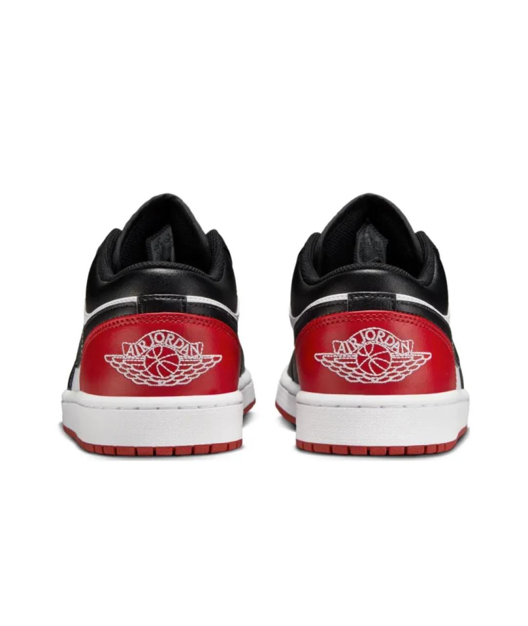 NIKE Красные кожаные низкие кроссовки / кеды, фото 4