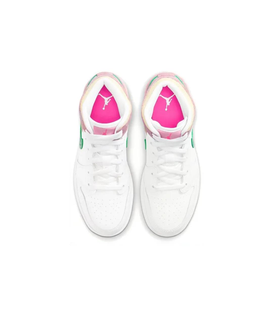 NIKE Бежевые кожаные низкие кроссовки / кеды, фото 3