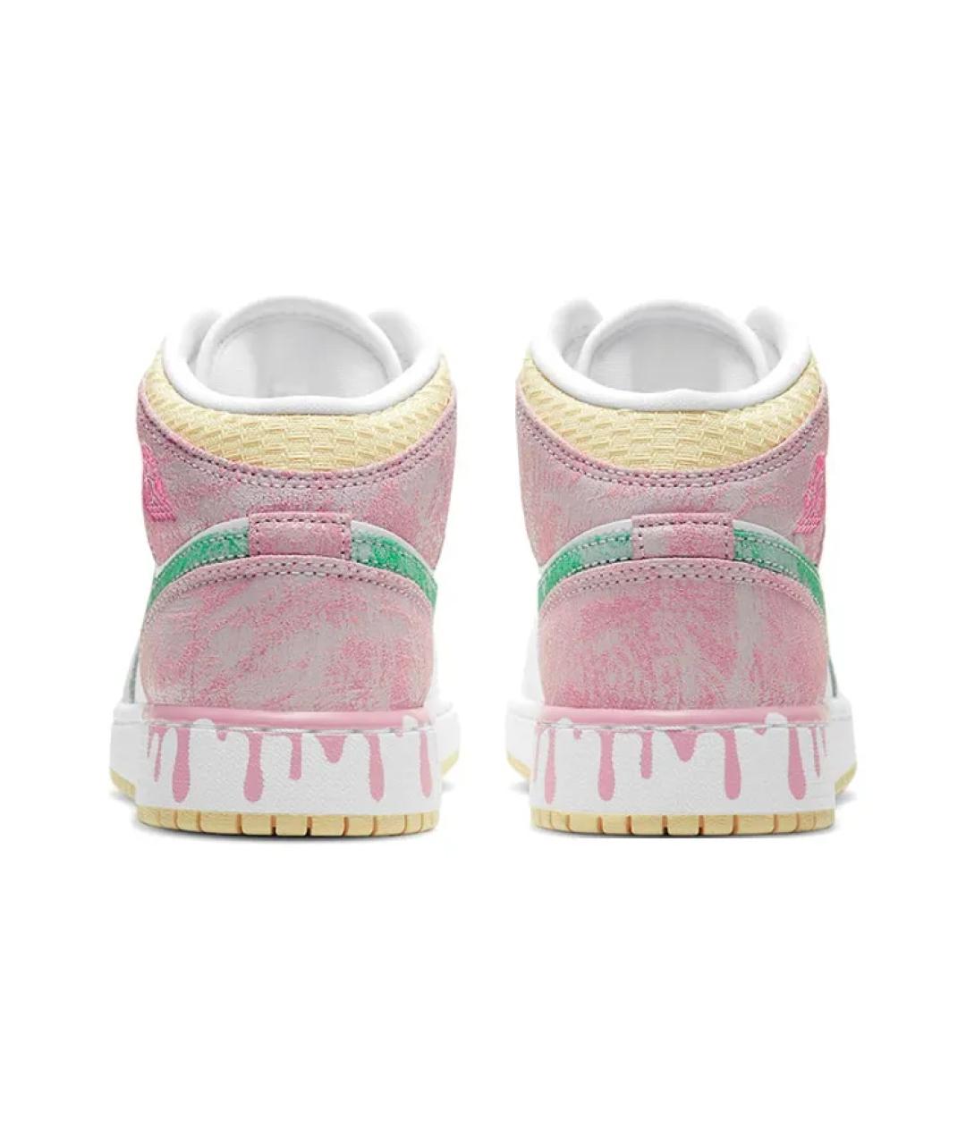 NIKE Бежевые кожаные низкие кроссовки / кеды, фото 4