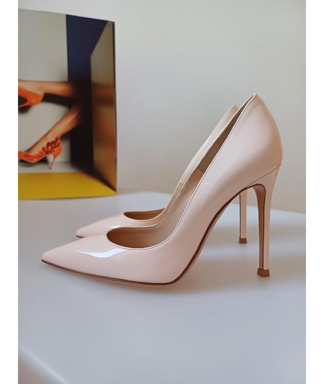 GIANVITO ROSSI Розовые кожаные туфли, фото 2