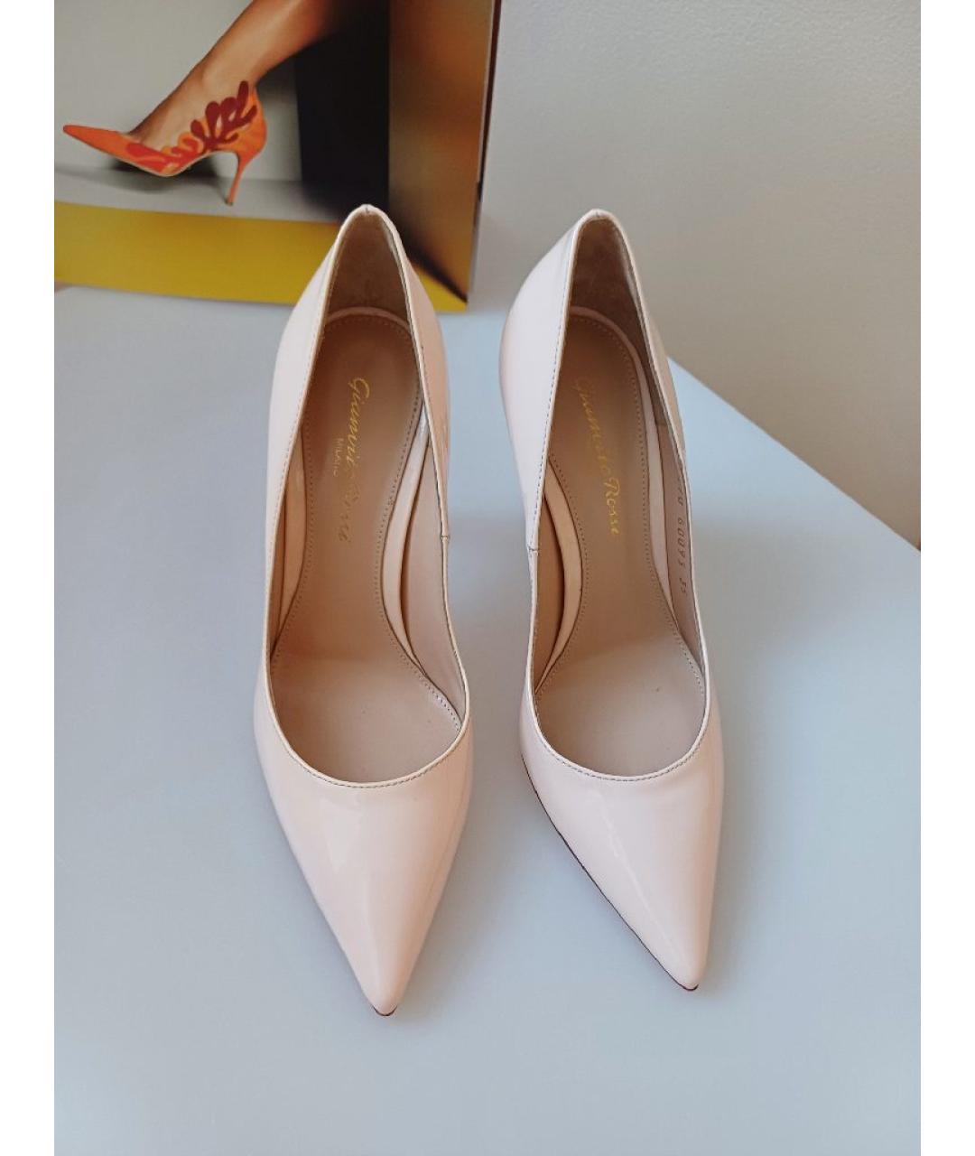 GIANVITO ROSSI Розовые кожаные туфли, фото 6