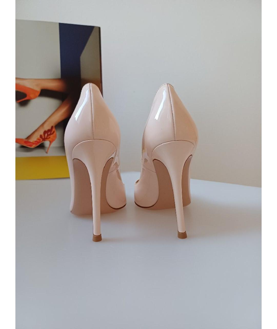 GIANVITO ROSSI Розовые кожаные туфли, фото 7