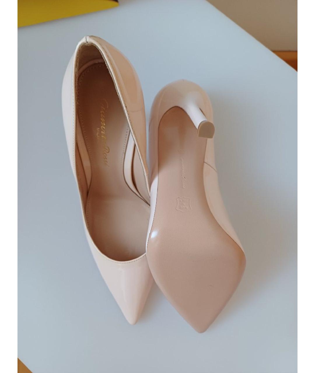 GIANVITO ROSSI Розовые кожаные туфли, фото 8