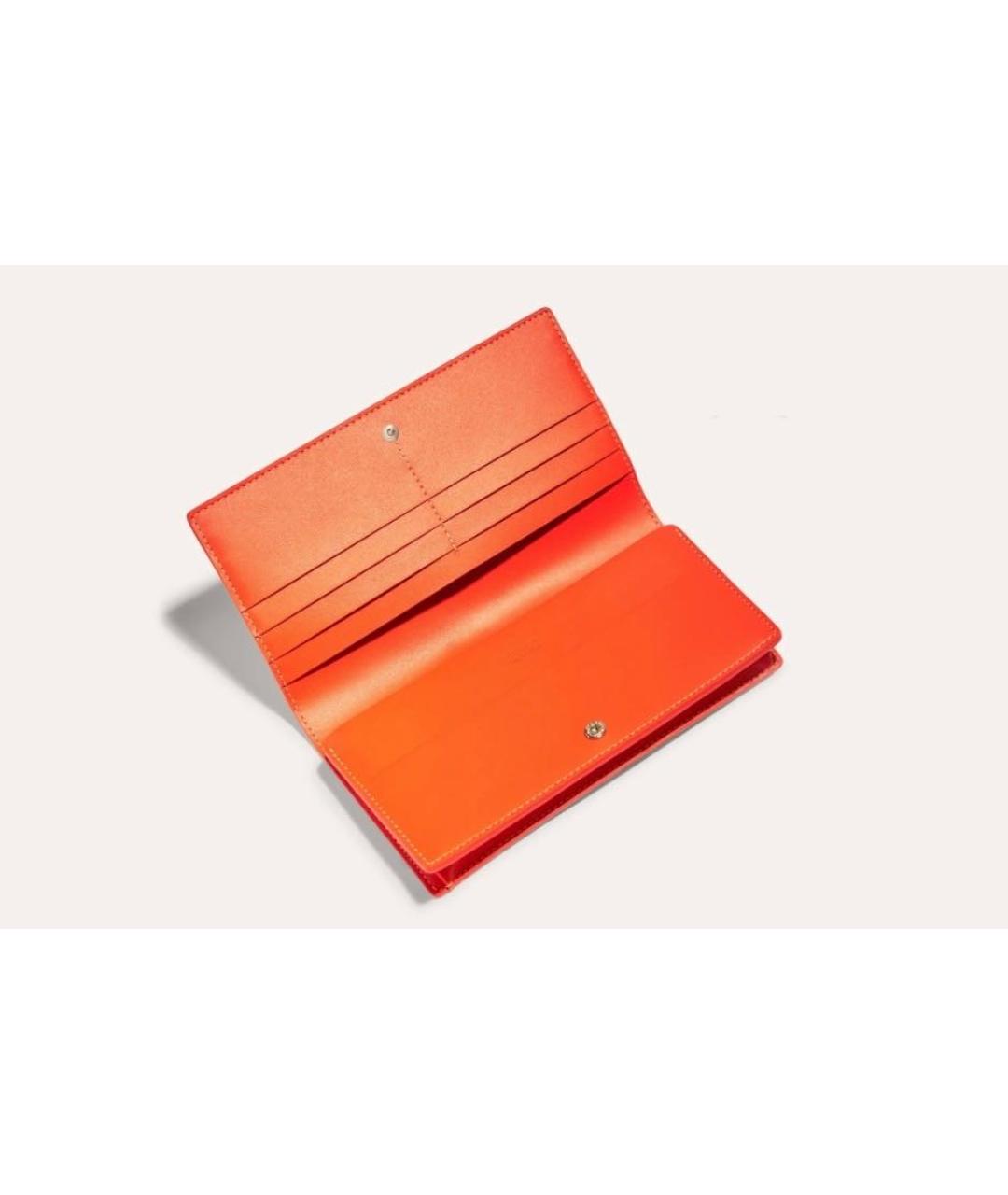 GOYARD Оранжевый кожаный кошелек, фото 3