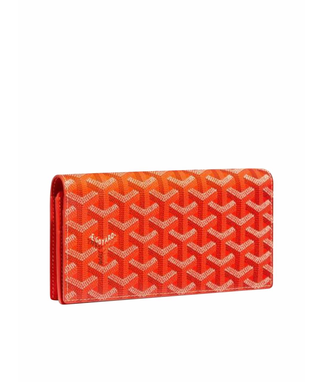 GOYARD Оранжевый кожаный кошелек, фото 1