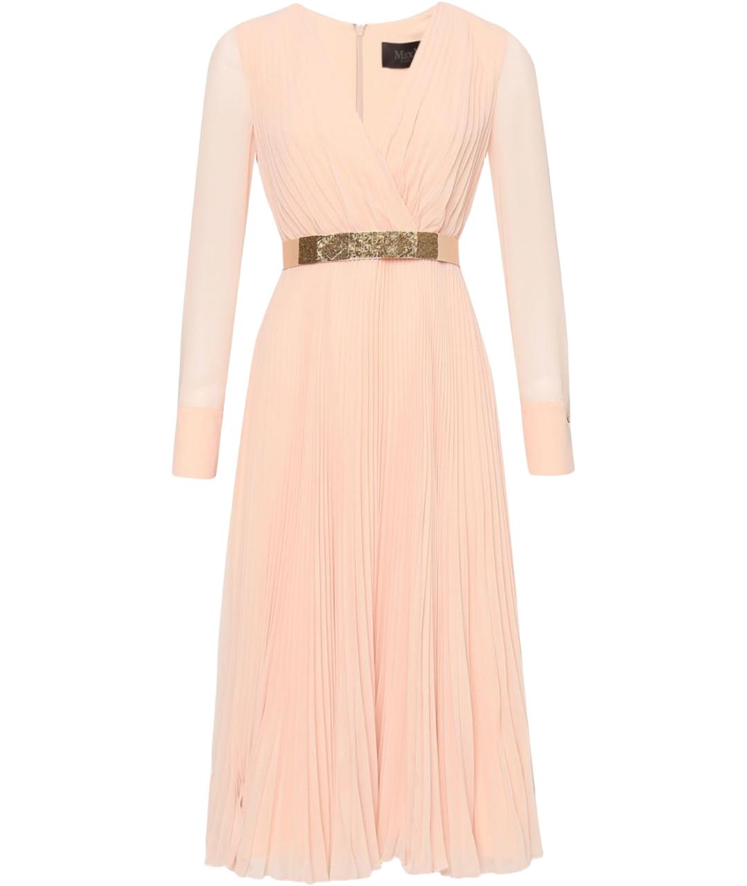 MAX MARA Розовое ацетатное вечернее платье, фото 1