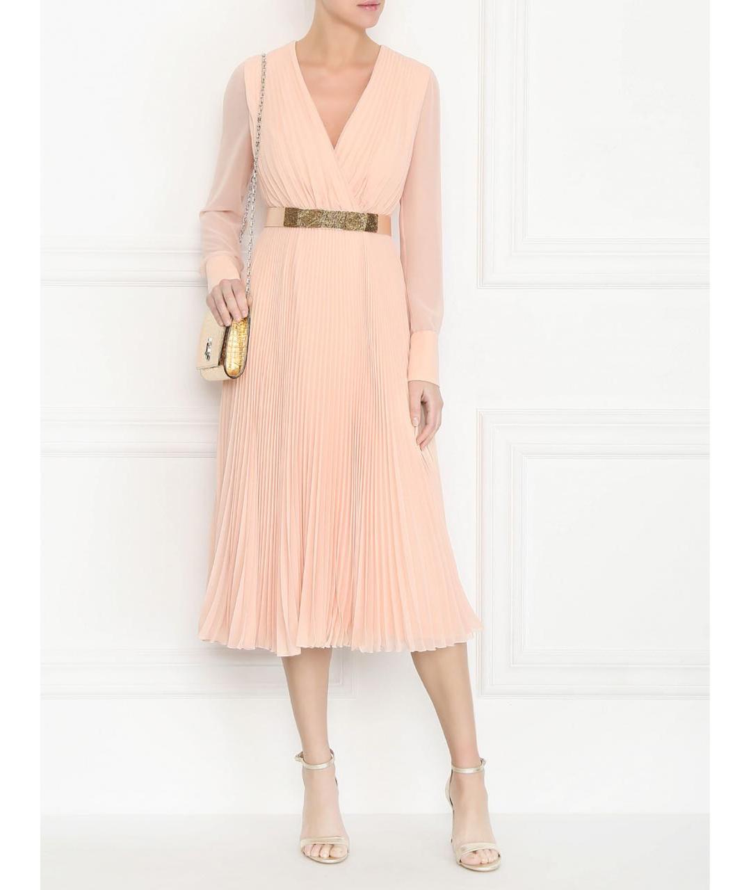 MAX MARA Розовое ацетатное вечернее платье, фото 6