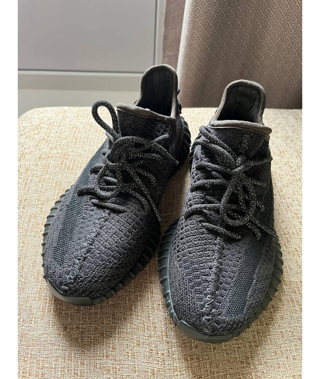 ADIDAS YEEZY Черные текстильные кроссовки, фото 2