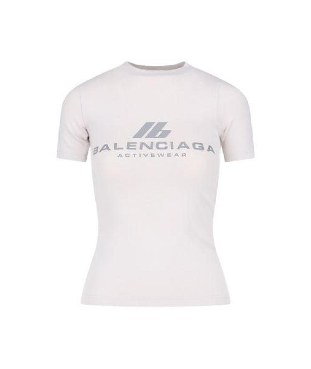 BALENCIAGA Белая хлопковая футболка, фото 1