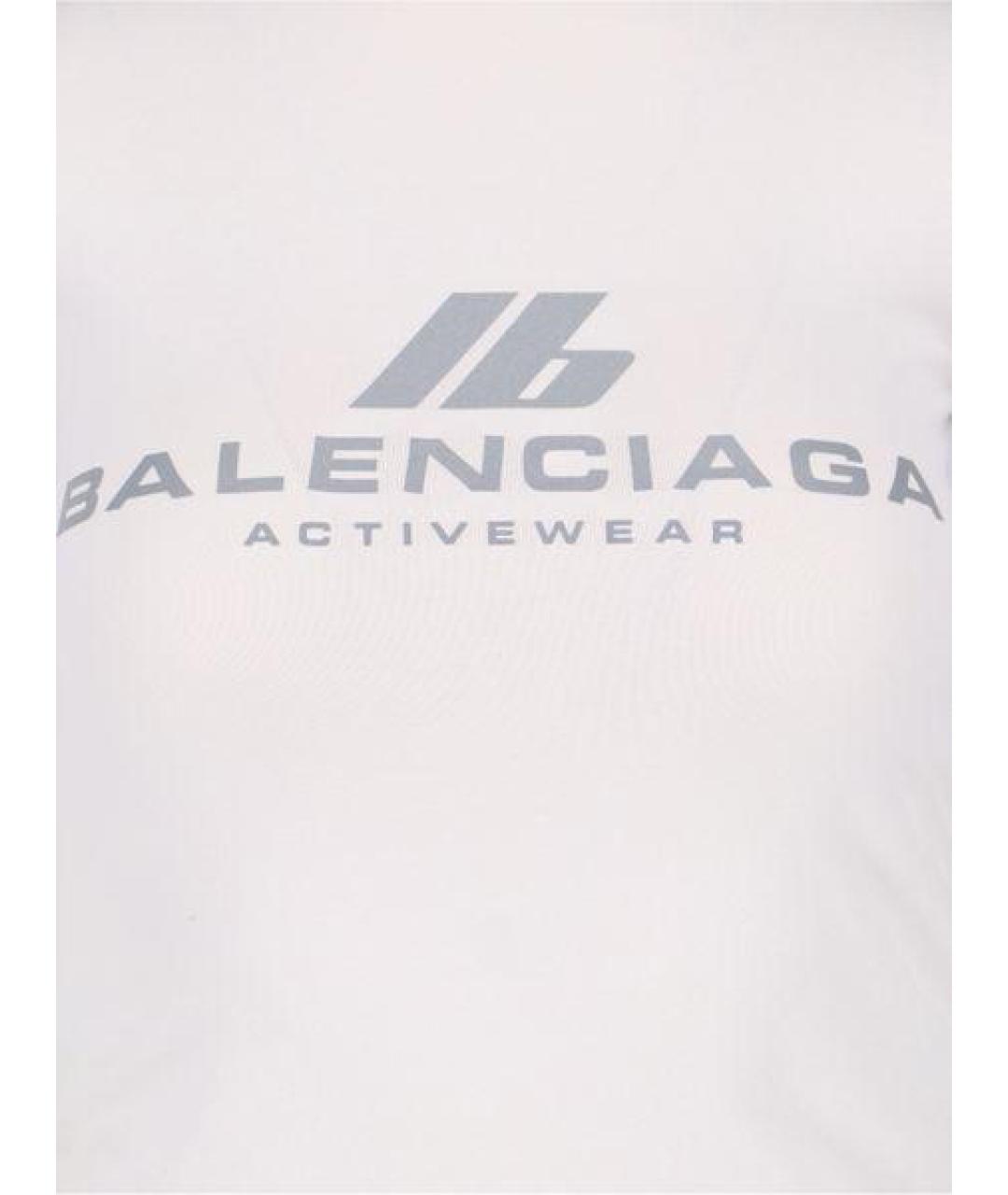 BALENCIAGA Белая хлопковая футболка, фото 3