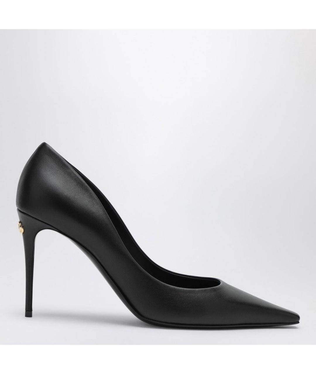 DOLCE&GABBANA Черные кожаные туфли, фото 6