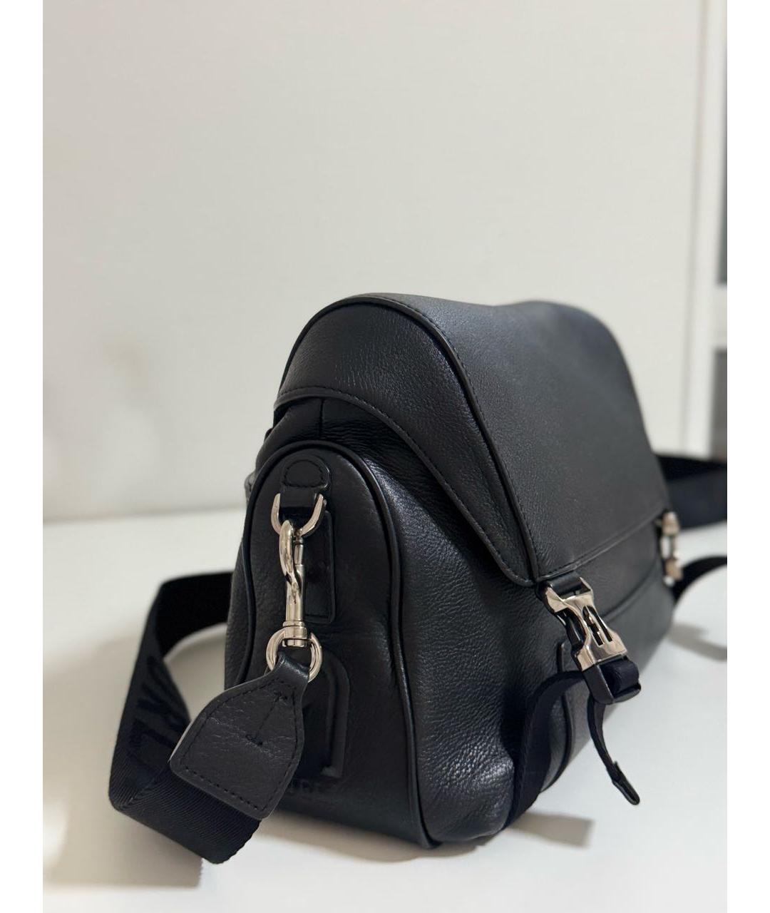FURLA Черная кожаная сумка на плечо, фото 2