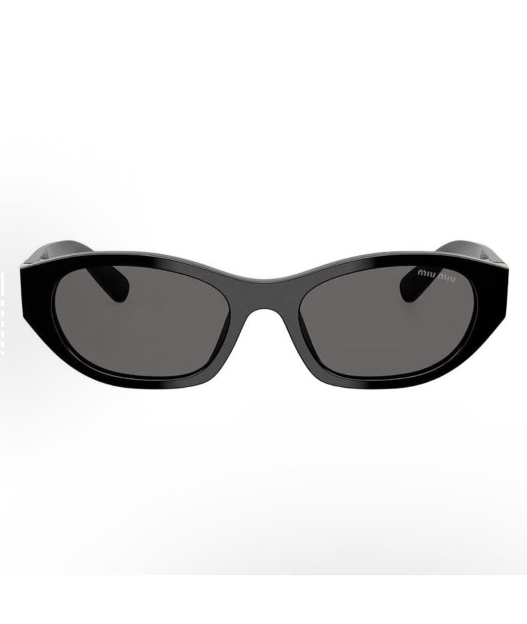 MIU MIU Черные пластиковые солнцезащитные очки, фото 2