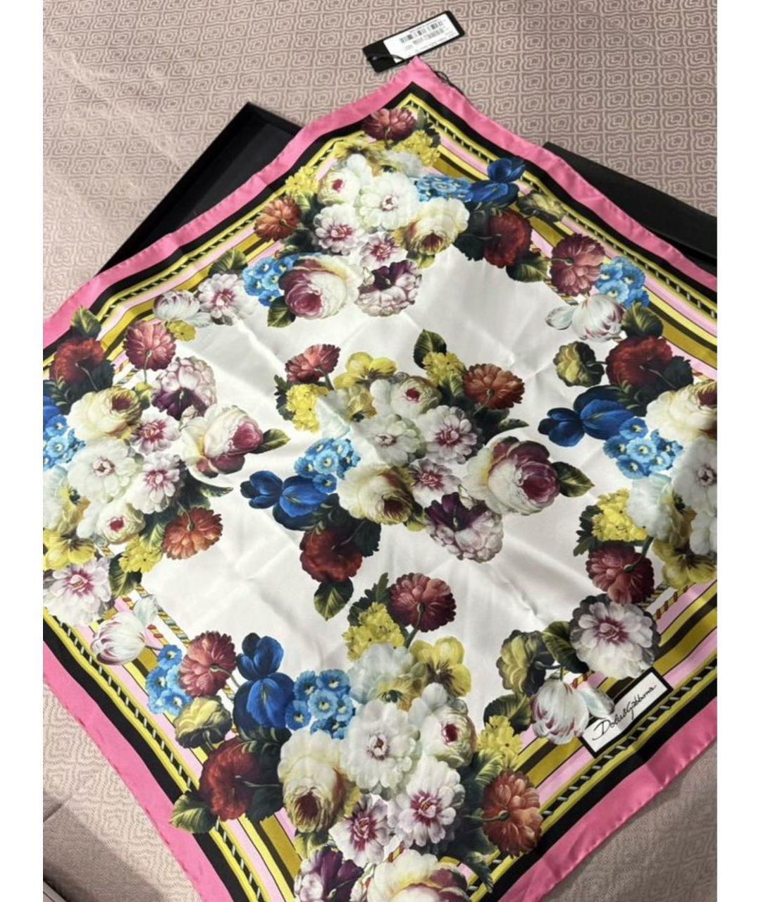 DOLCE&GABBANA Мульти шелковый платок, фото 2