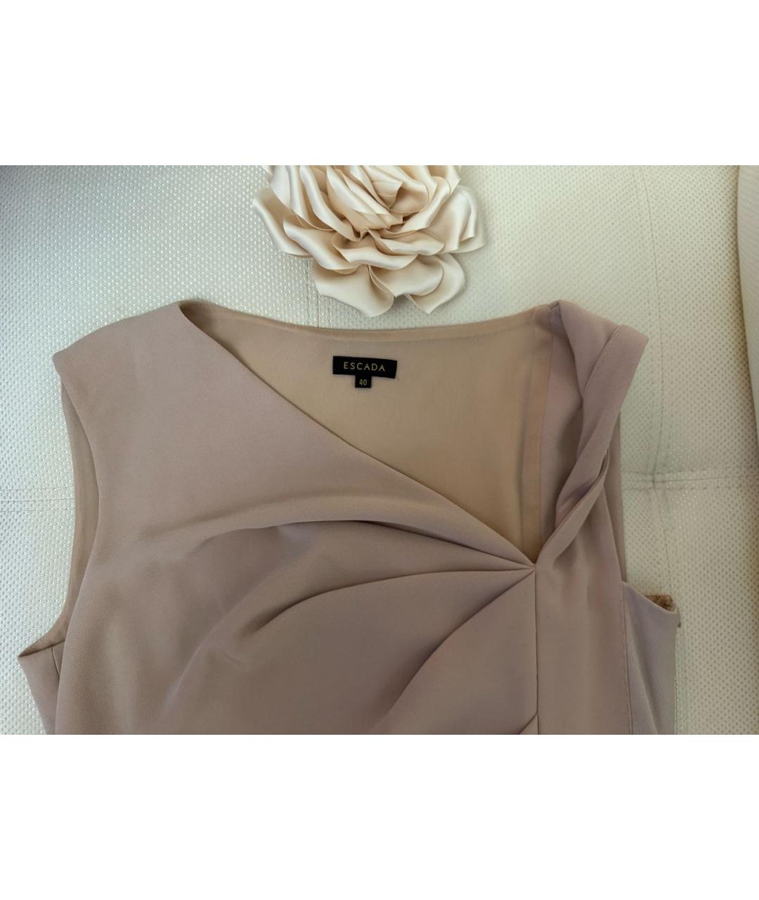 ESCADA Бежевое ацетатное вечернее платье, фото 6