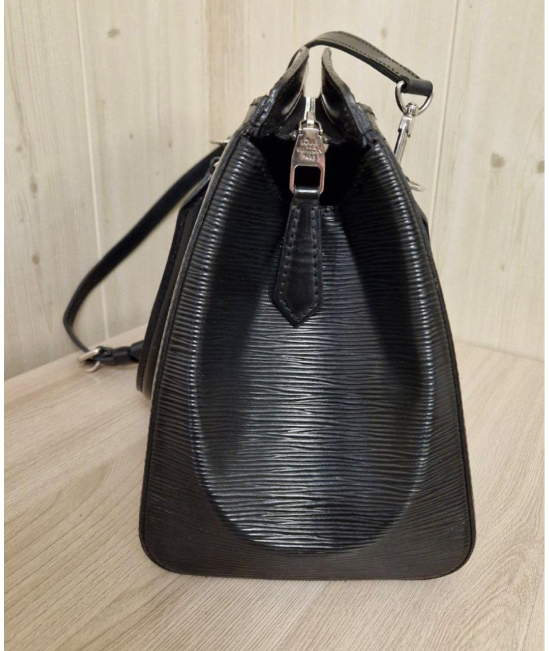 LOUIS VUITTON Черная кожаная сумка тоут, фото 2