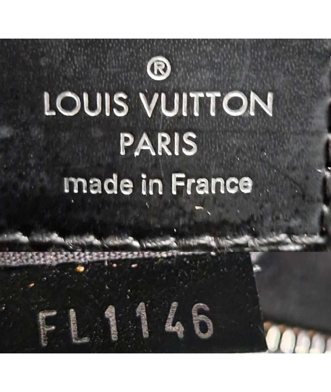 LOUIS VUITTON Черная кожаная сумка тоут, фото 8