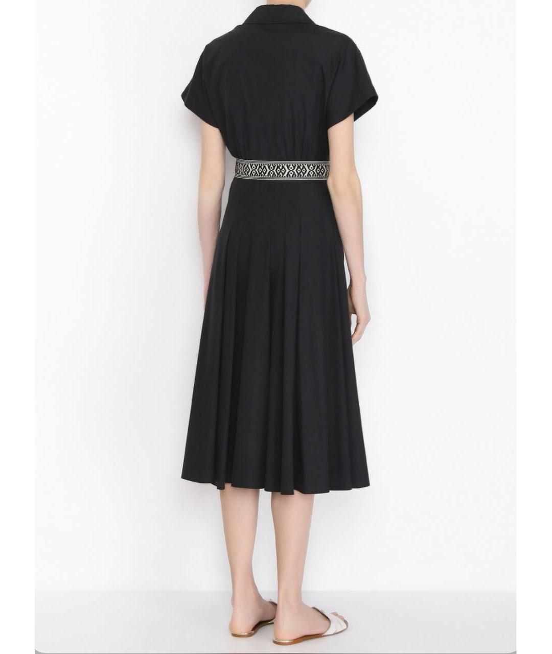 MAX MARA Черное хлопковое повседневное платье, фото 2