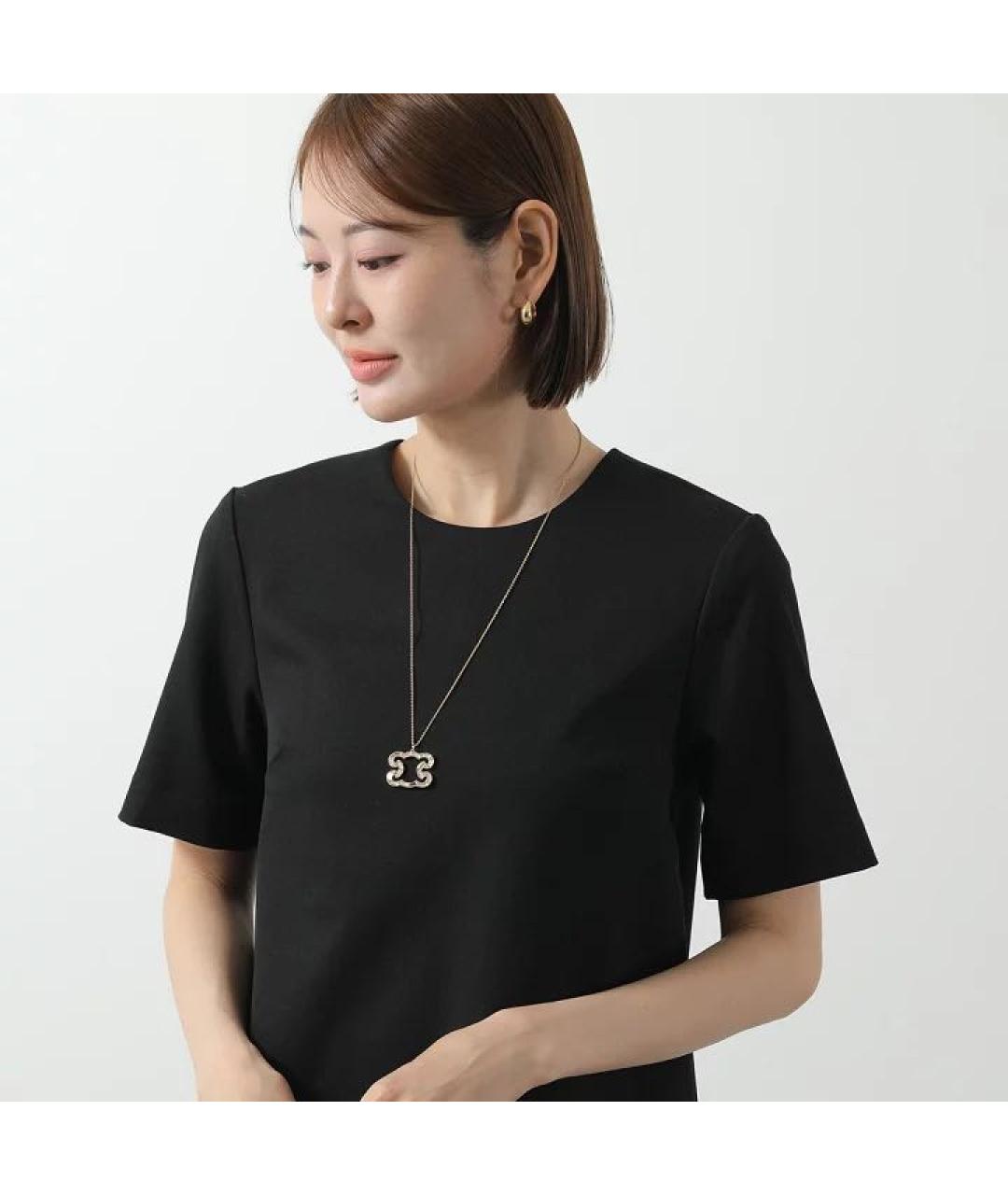 CELINE Золотое латунное колье, фото 8