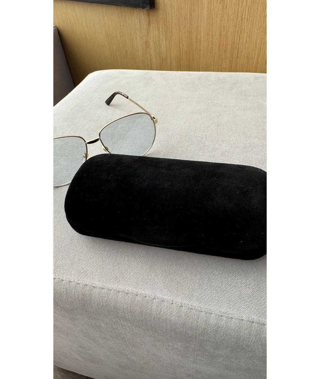 GUCCI Голубые металлические солнцезащитные очки, фото 4